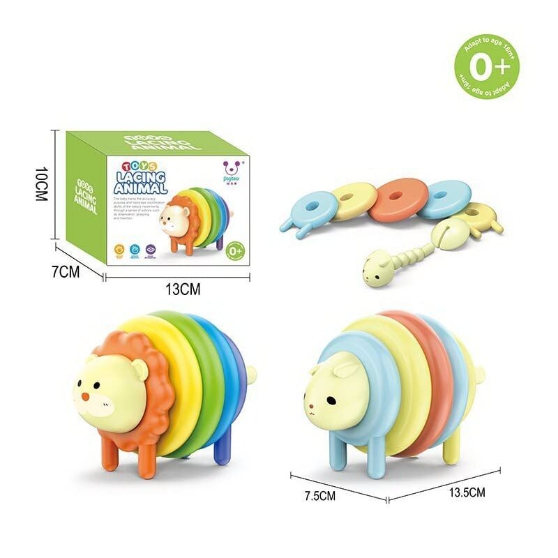 Пірамідка 6 кілець 2 види коробка 13*10*7см BB2007-A/B Китай