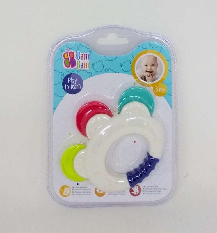 Брязкальце Дзвіночок пластик 2 кол блістер 19*15см 492801 Akuku