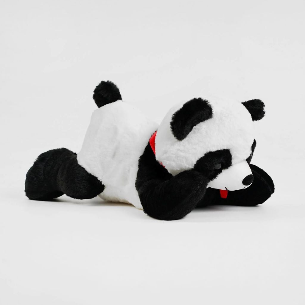 М'яка іграшка Панда 40см з червоною косинкою лежача M14667 Україна