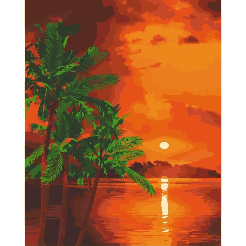 Картина по номерах 40*50см Вечір на Балі фарби пензлики в термоплівці 10571-AC Art Craft