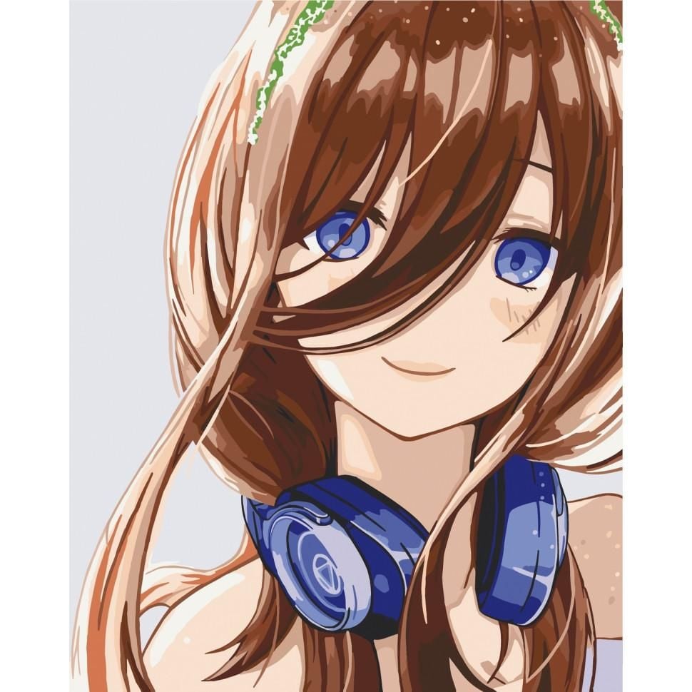 Картина по номерах 40*50см Блакитноока дівчина фарби пензлики в термоплівці 10334-AC Art Craft