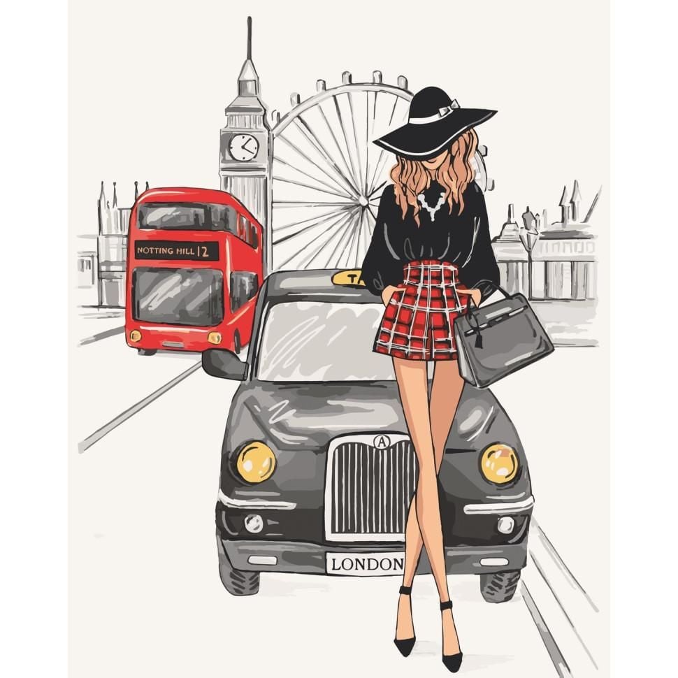 Картина по номерах 40*50см Елегантність Лондона фарби пензлики в термоплівці 10249-AC Art Craft