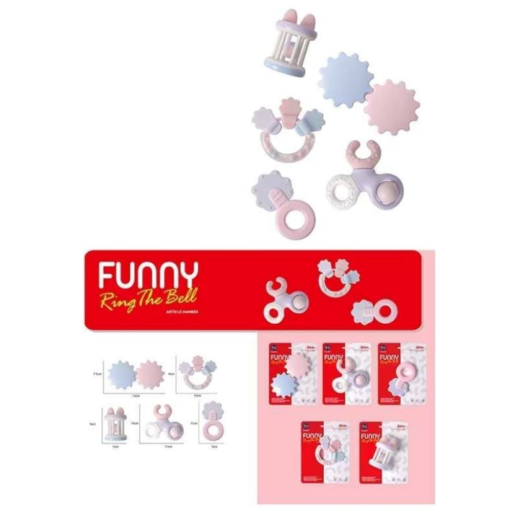 Брязкальце 5 видів на листі 19*15см 689-9 Китай