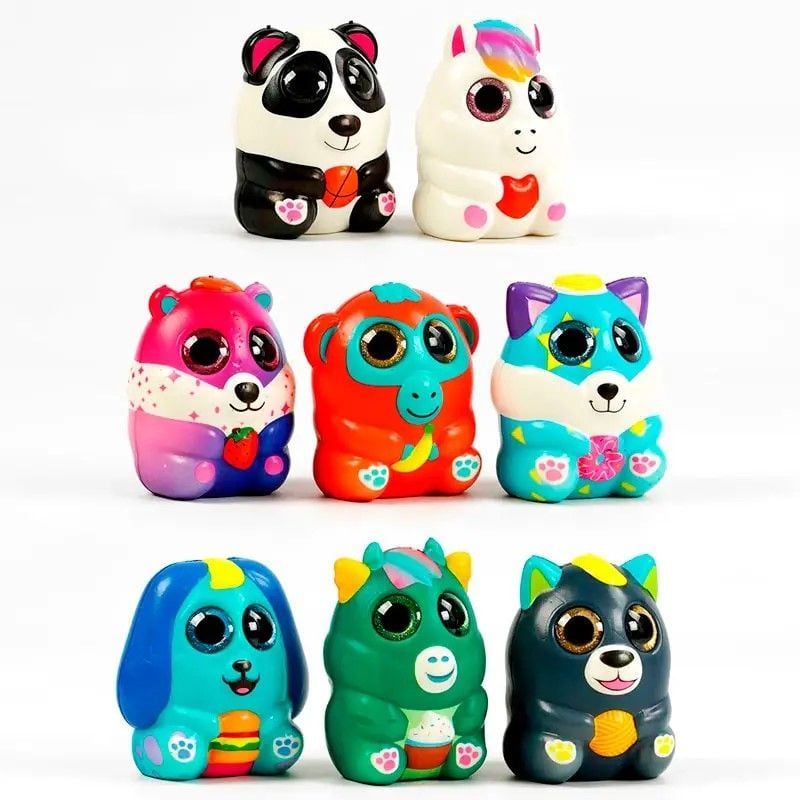 Антистрес сквіш паралон Тваринки з глазками 12*8см мікс видів в пакеті C68894 Китай