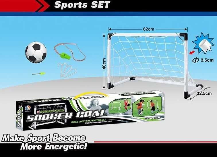 Футбольні ворота 62*40см м*яч насос свисток коробка 60*10*6см 5009 Китай