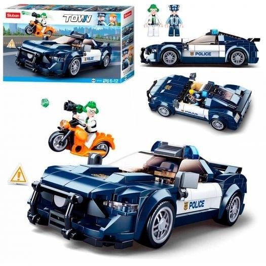 Конструктор типу лего 284 дет Town Поліцейська машина  в коробці 38*28*7см M38-B1063 sluban