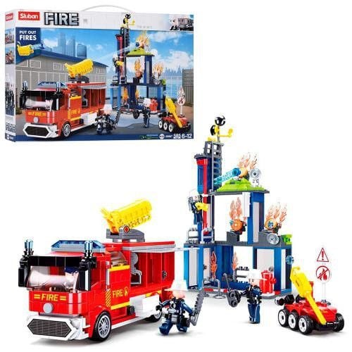 Конструктор 585д тренувальній пожежний центр в коробці M38-B0967 sluban