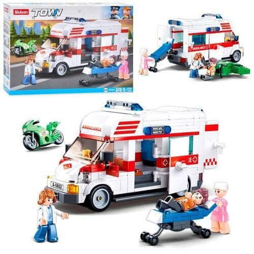 Конструктор 328д швидка допомога в коробці М38-В1065 sluban