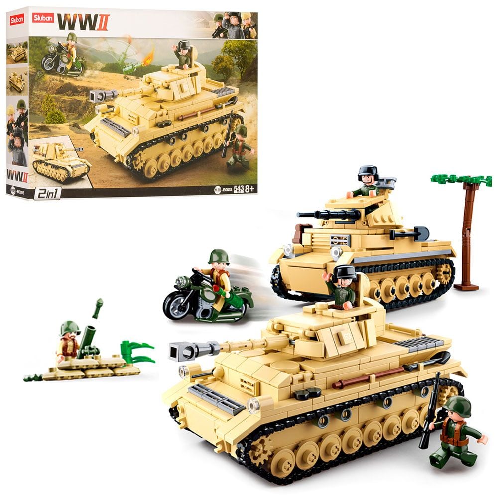 Конструктор типу лего 543 дет Армія військова техніка фігурки в коробці M38-B0693 sluban