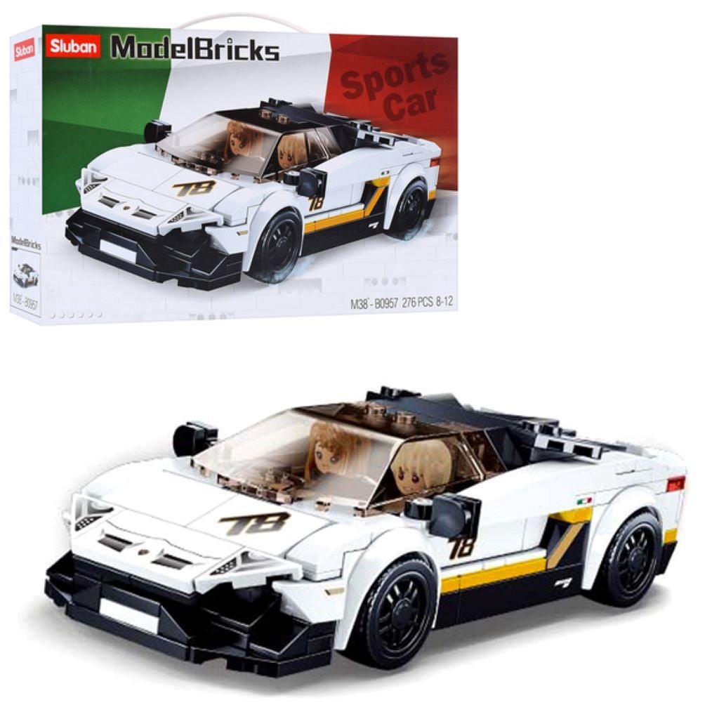 Конструктор типу лего 276дет Model Bricks гоночна машина в коробці M38-B0957 sluban