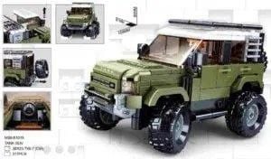 Конструктор типу лего 317дет Джип військовій зелений в коробці 38*28*7см M38-B1015 sluban