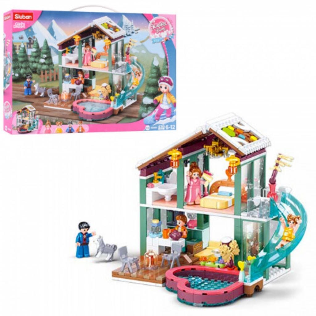 Конструктор типу лего 439дет Girls Dream курорт будиночок з басейном в коробці 47*32*6см М38-В0961 sluban