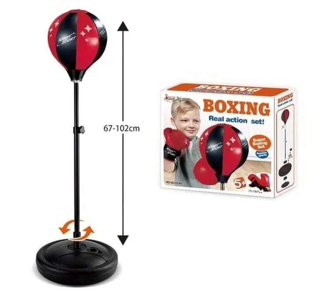 Бокс груша на стійці набір рукавички коробка  33*29*10см QJ14303 Китай