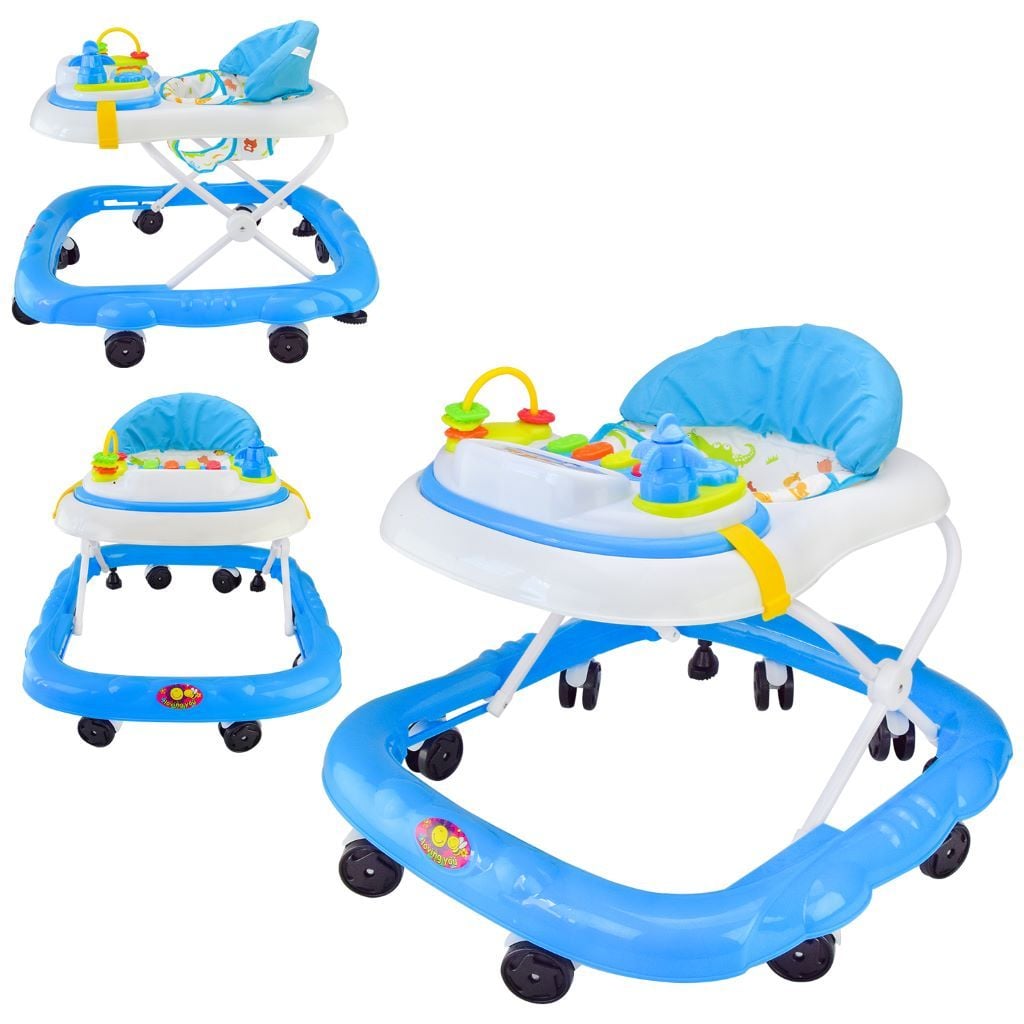 Ходунки з брязкальцями, 4 полож висоти, 2 стопори, 2 кольори BW0204 Joy