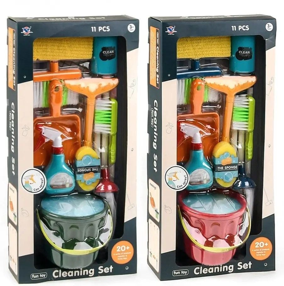 Набір ігровий для прибирання щітки  відро совок коробка 65*30*11 XS-19111 Китай