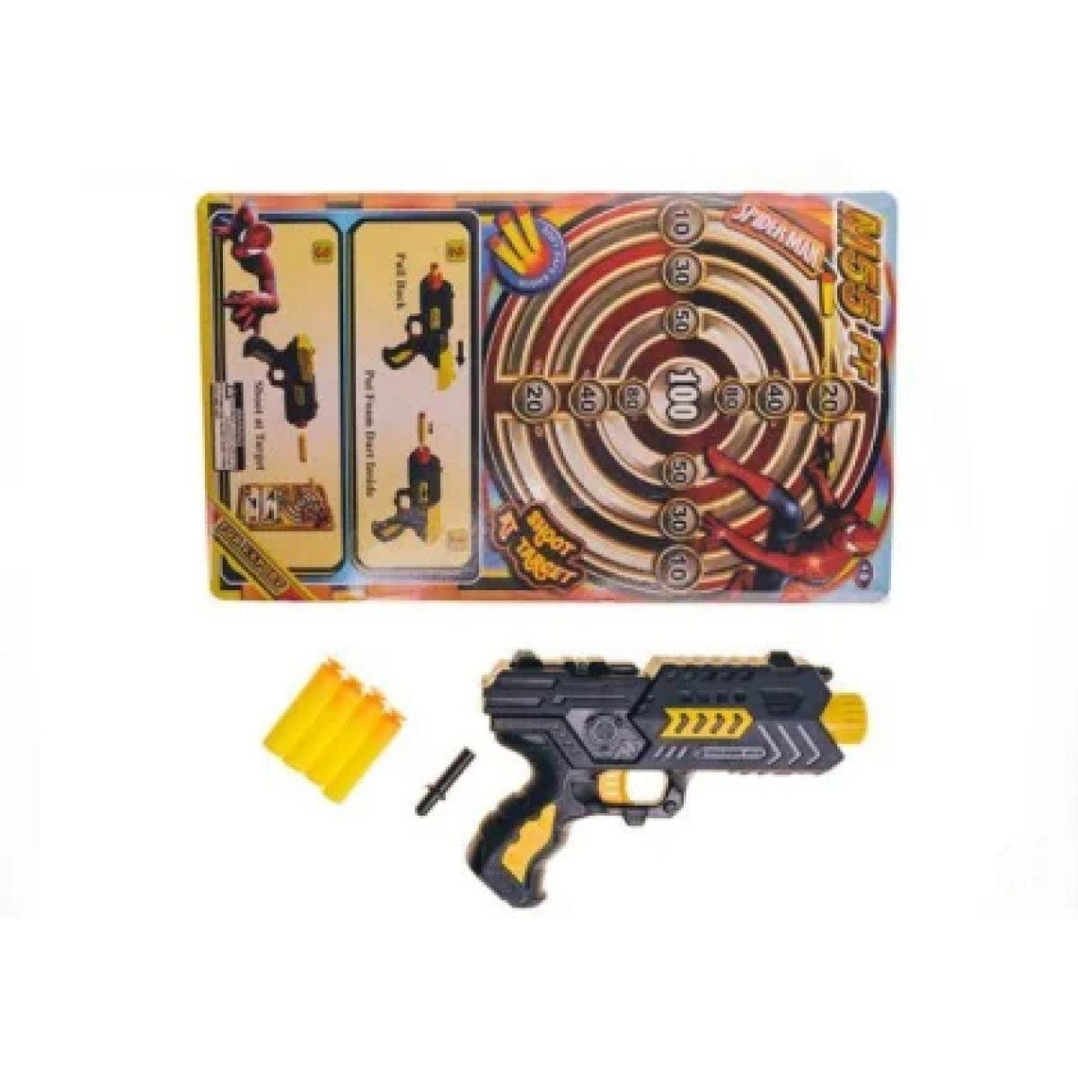 Пістолет з орбізами і м*якими поролоновими патронами у пакет і 28*21см 2205 Китай