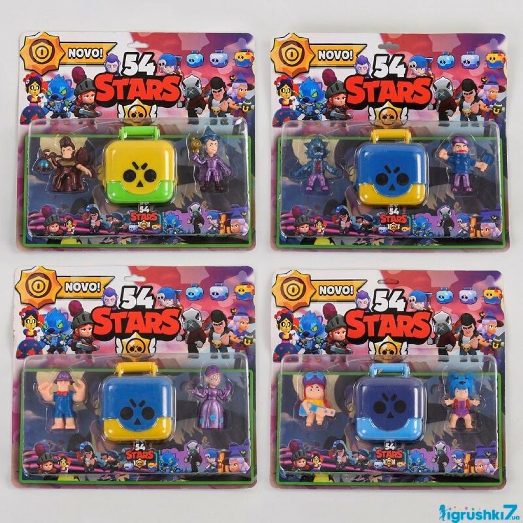 Герої Brawl Stars 2шт з валізою на планшеті 29*24*5см 220861 Китай