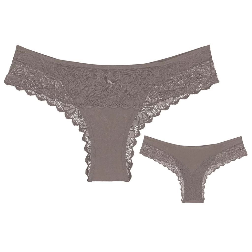 Труси для дівчинки бразиліани трикотаж з мереживом бежевий 214303W Donella Mр
