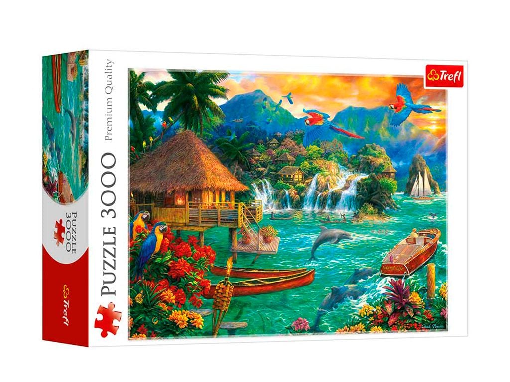 Пазли 3000ел Життя на острові 116*85см у коробці 33072 Trefi