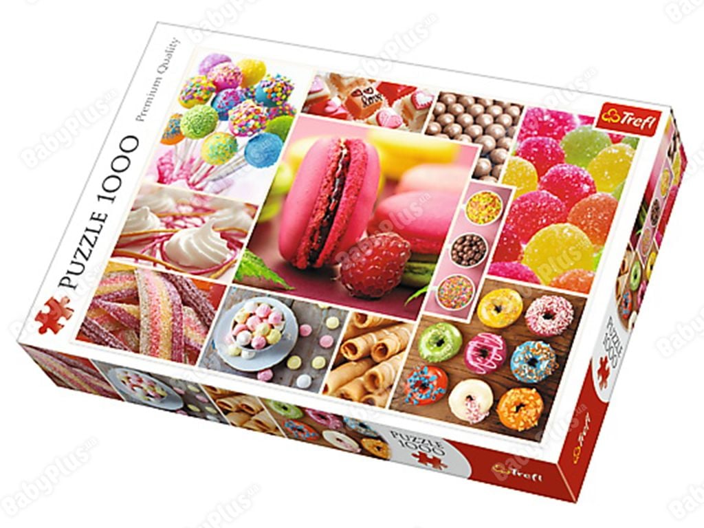 Пазли 1000ел  Солодкий колаж у коробці  68*48см 10469 Trefi