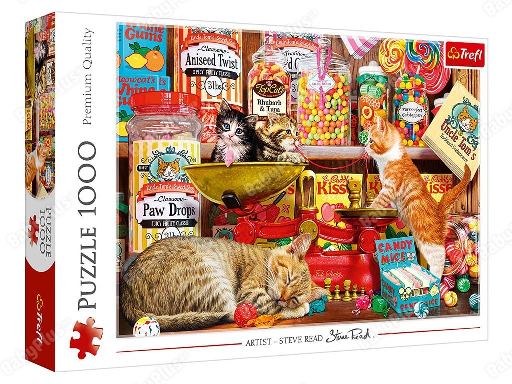 Пазли 1000ел Котячі солодощі у коробці  68*48см 10630 Trefi