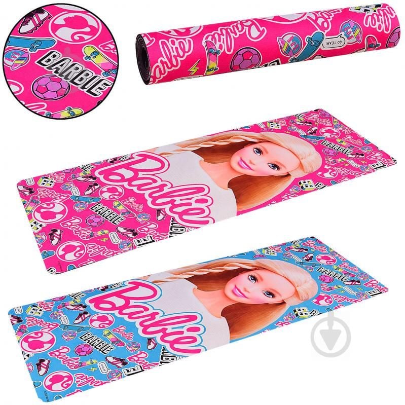 Йогамат Barbie 173*61*0,6см гума 3кг мікс BY0101 країна іграшок