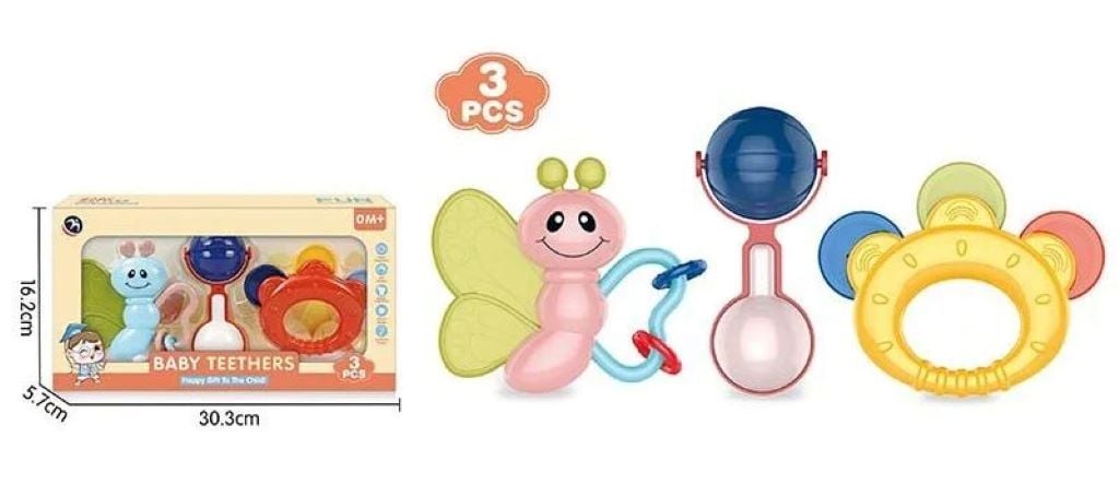 Брязкальця набір 3шту коробці 30*15*5см BM4300-1 Китай