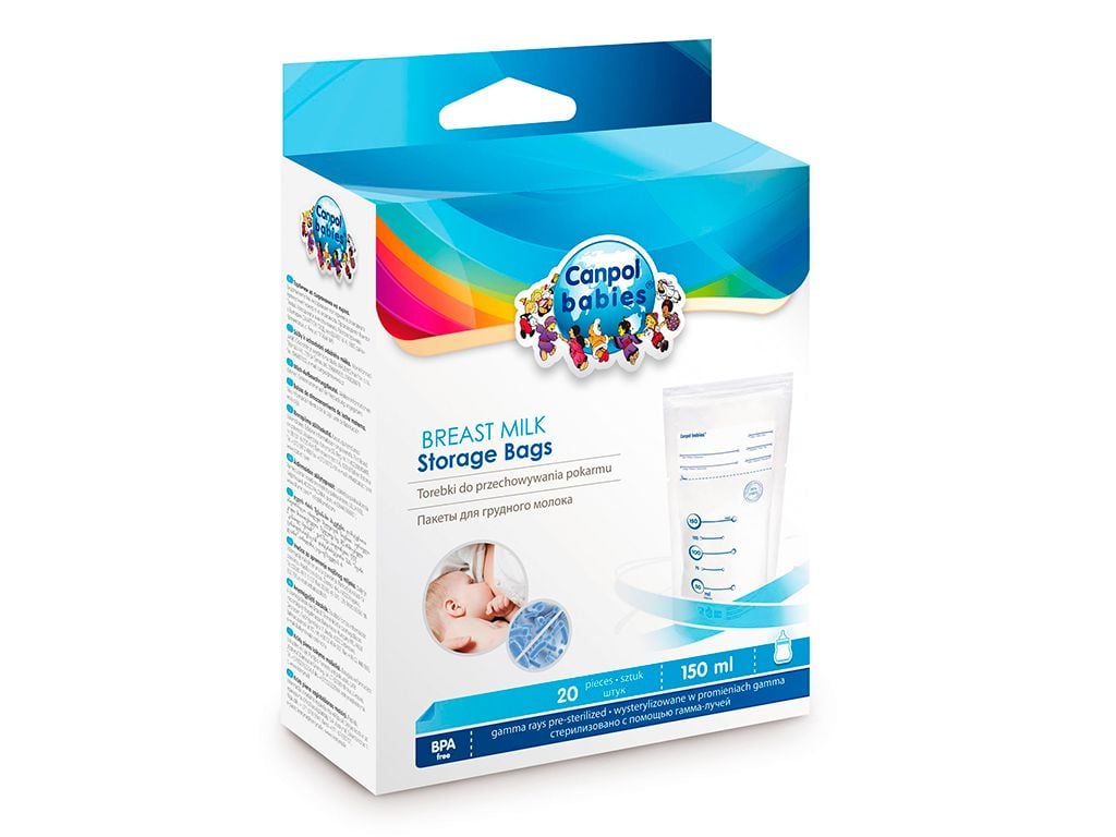 Пакети для зберігання молока 20шт 150мл 70/001 canpol