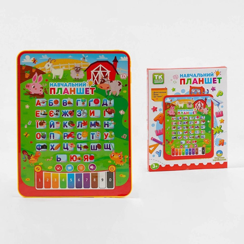 Планшет інтерактивний укр світло звук на батар у коробці 18*15*3см 45169 TK Group