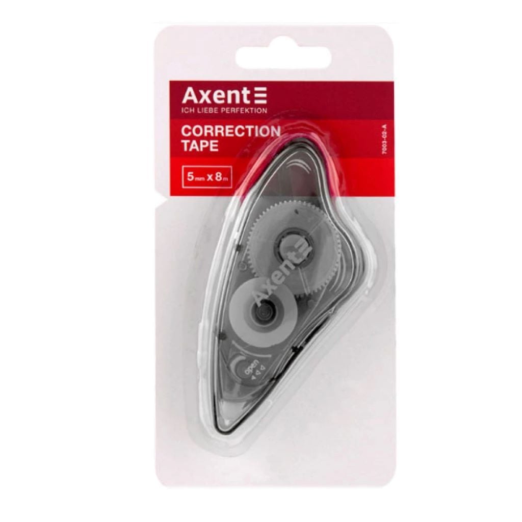 Коректор стрічковий 5мм*8м чорний на планшеті 15*7,5см 7003-A Axent