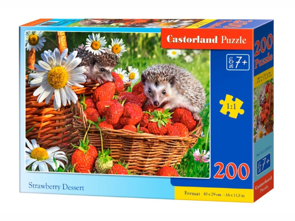 Пазли 200ел Полуниця та їжачки 40*29см коробка 32*22*5см B-222025 castrolend