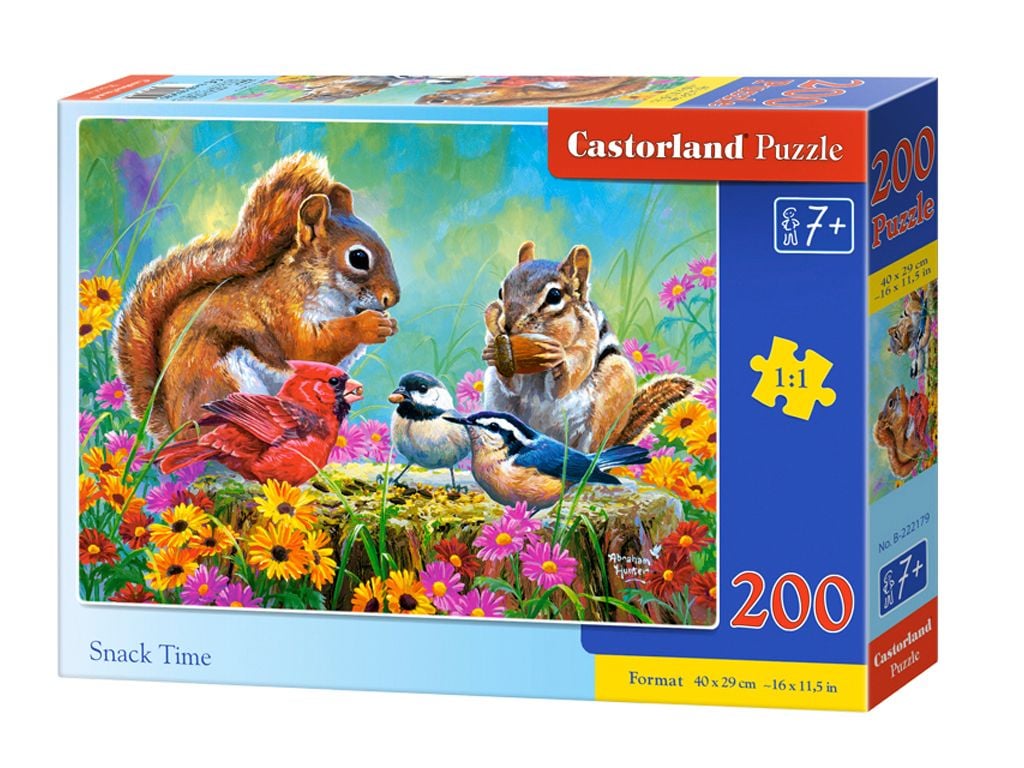 Пазли 200ел Час перекусу 40*29см коробка 32*22*5см B-222179 castrolend