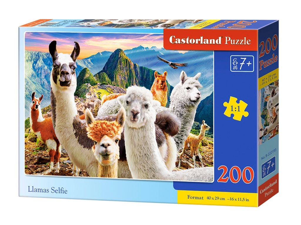 Пазли 200ел Селфі лам 40*29см коробка 32*22*5см B-222193 castrolend