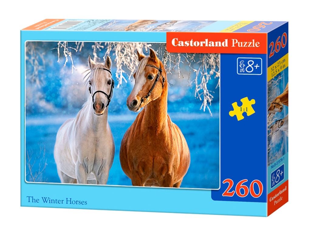 Пазли 260ел Коні в зимку 32*23см коробка B-27378 castrolend