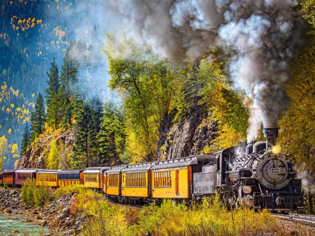 Пазли 300ел Подорож на паровозі 40*29см коробка B-030446 castrolend