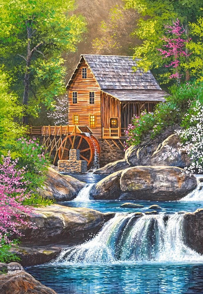 Пазли 1000ел Мельниця 68*47см коробка 34*25*5см C-104055 Castorlend