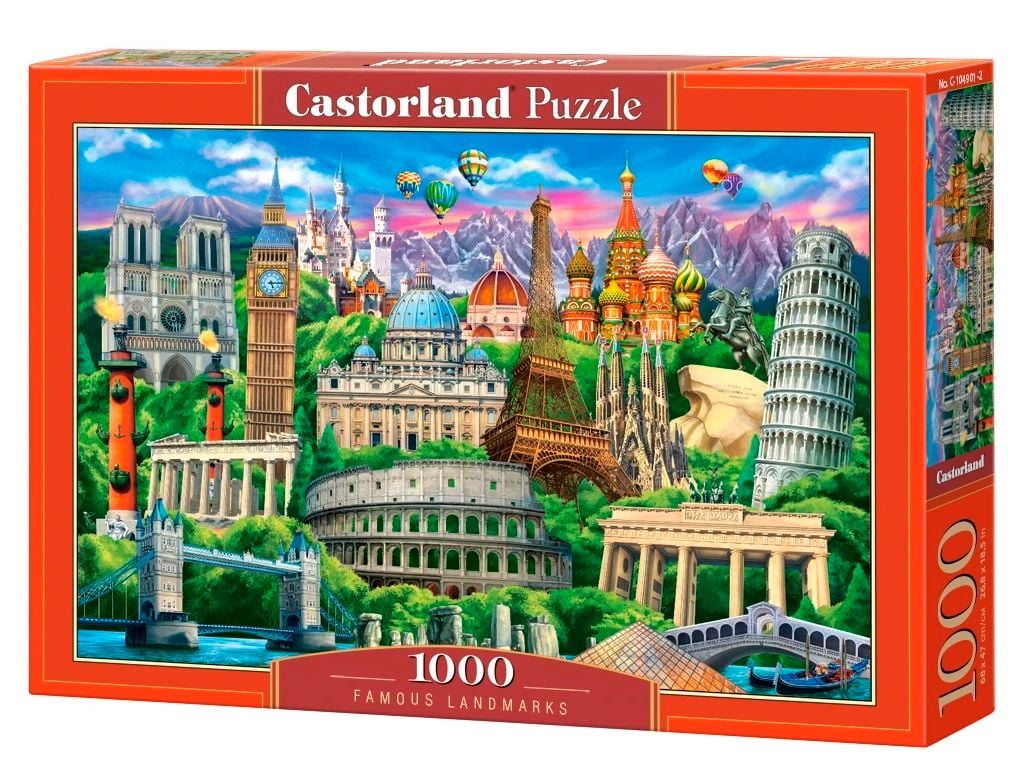 Пазли 1000ел Відомі місця 68*47см коробка 34*25*5см C-104901 Castorlend