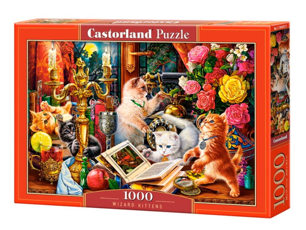 Пазли 1000ел Чарівні кошенята 68*47см коробка 34*25*5см C-104857 Castorlend