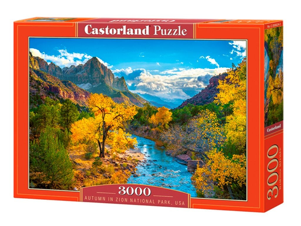 Пазли 3000ел Осінь Національний парк Зайон, США 92*68см у коробці 38*27*5см C-300624 Castorlend