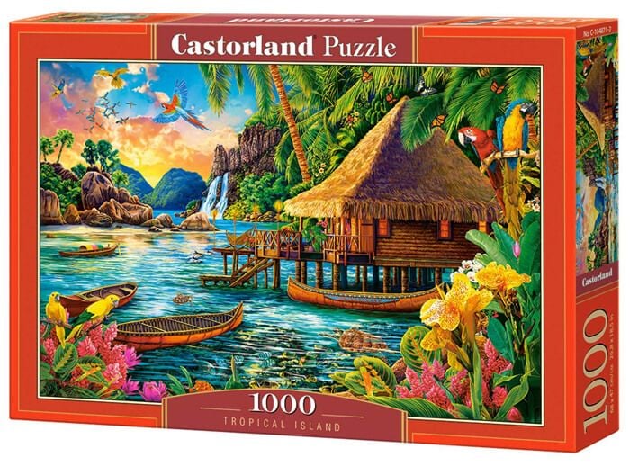 Пазли 1000ел Тропичний острів 68*47см коробка 34*25*5см C-104871 Castorlend