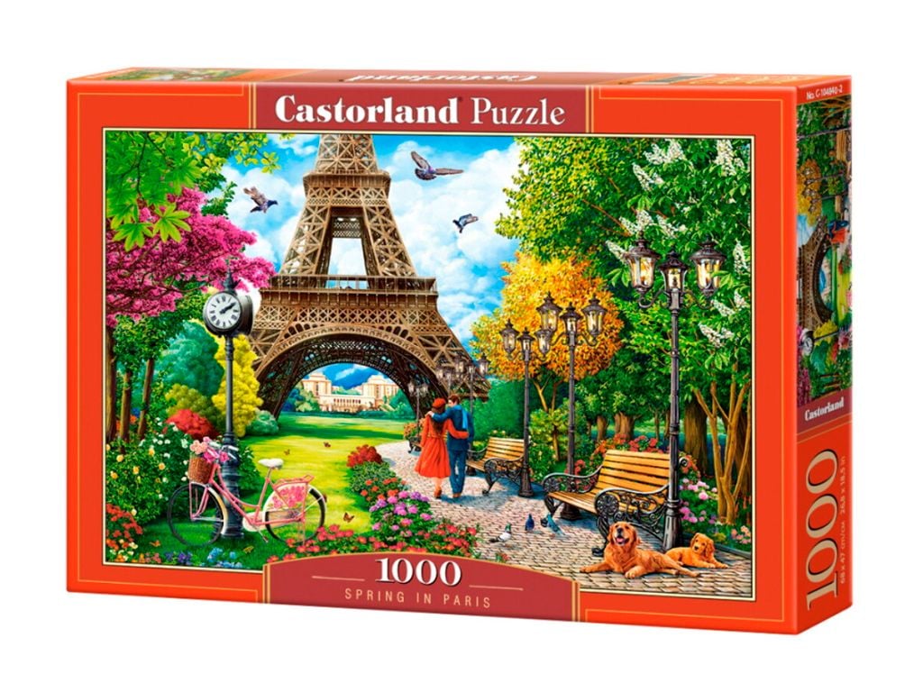 Пазли 1000ел Весна у Парижі 68*47см у коробці 35*25*5см C-104840 castrolend