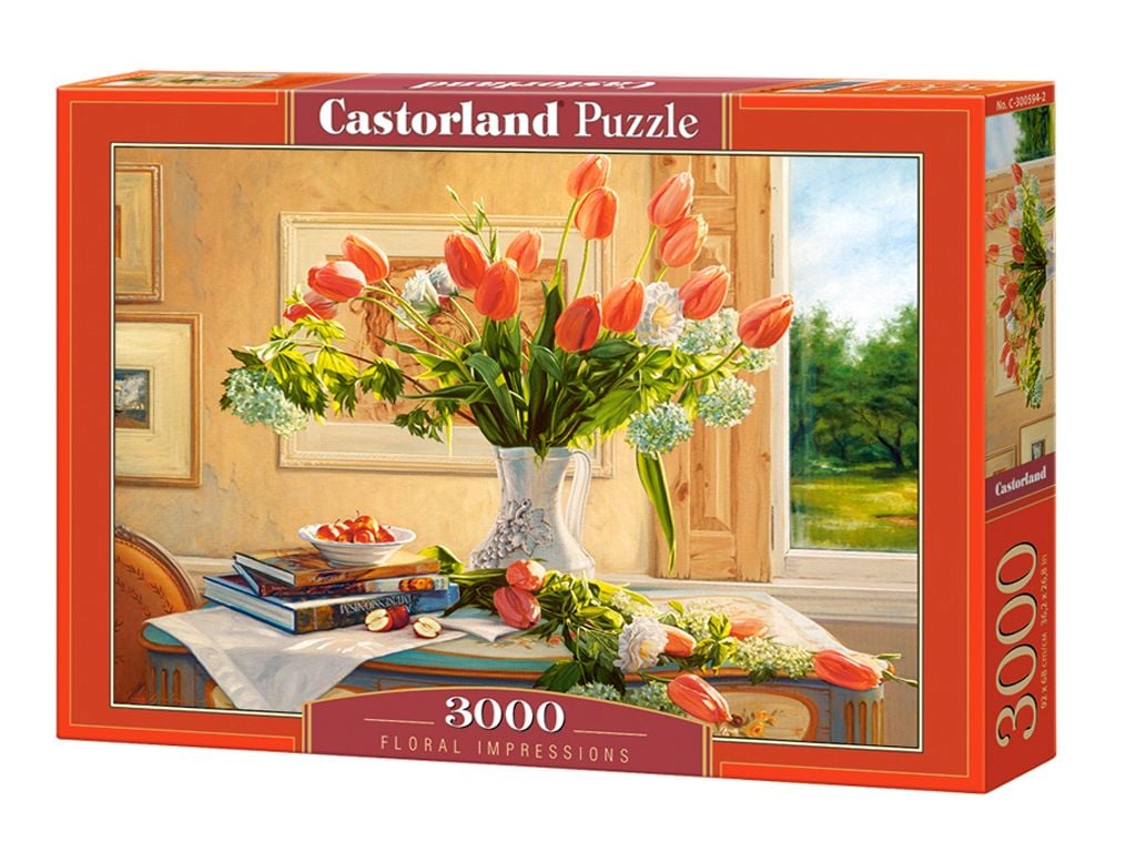 Пазли 3000ел Квіткові враження 92*68см в коробці 38*27*5см C-300594 Castorlend