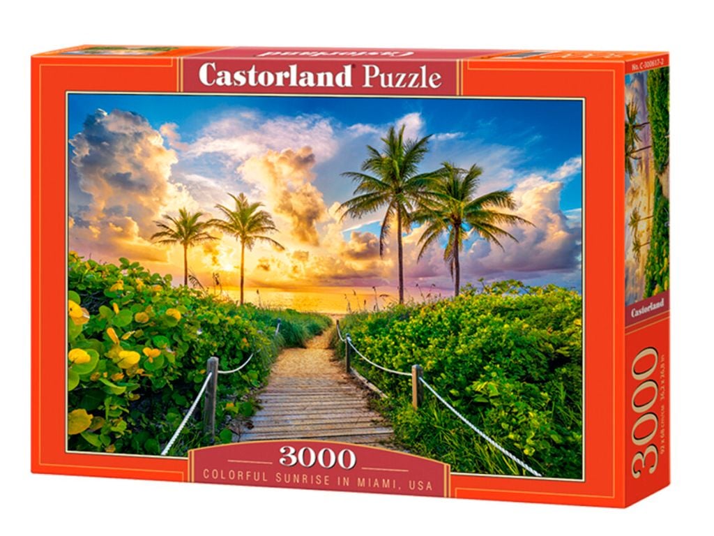 Пазли 3000ел Схід сонця в Маямі 92*68см в коробці 40*27*5,5см С-300617 Castorlend