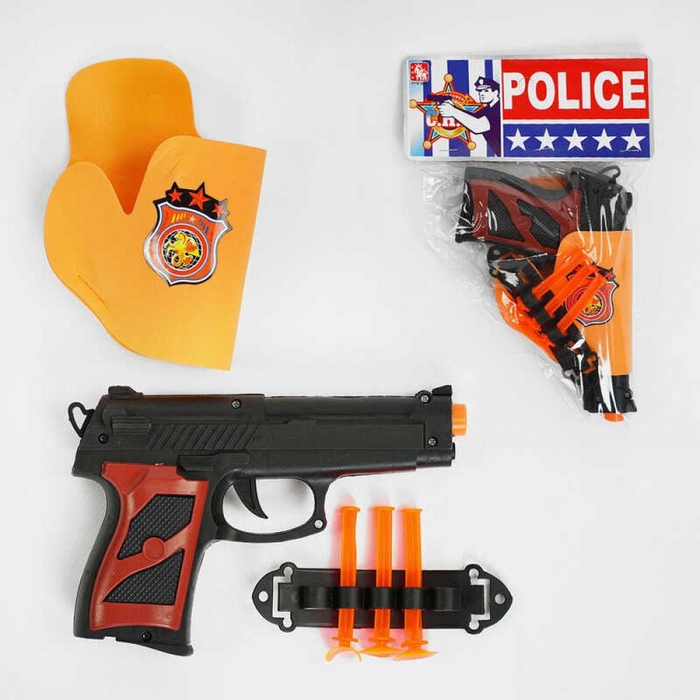 Поліцейськиц наб пістолет   кобура пулі-присоски пакет 24*16см 08-16 Китай