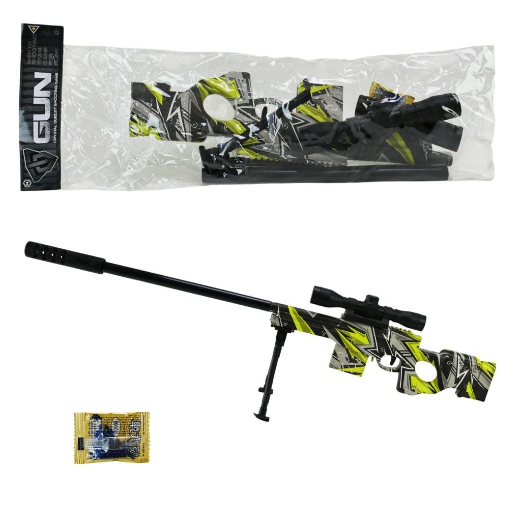 Автомат 70см гідрогель пулі орбізи мішень приціл пакет 56*25см MH203B Китай