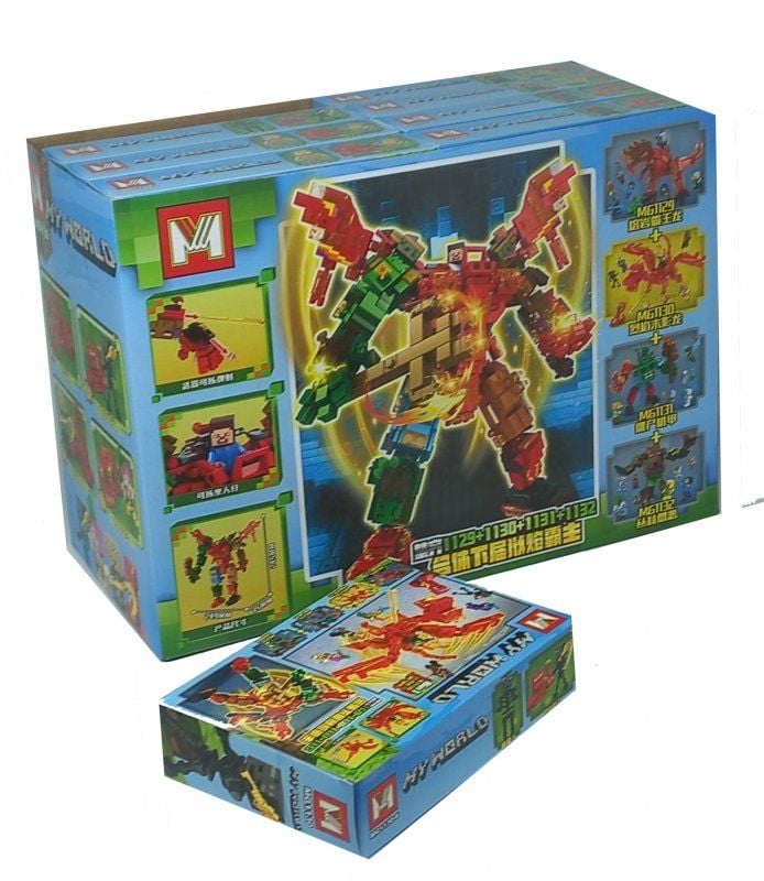 Конструктор 38д+ Minecraft my world   коробка 15*10*3,5см 1130 Китай