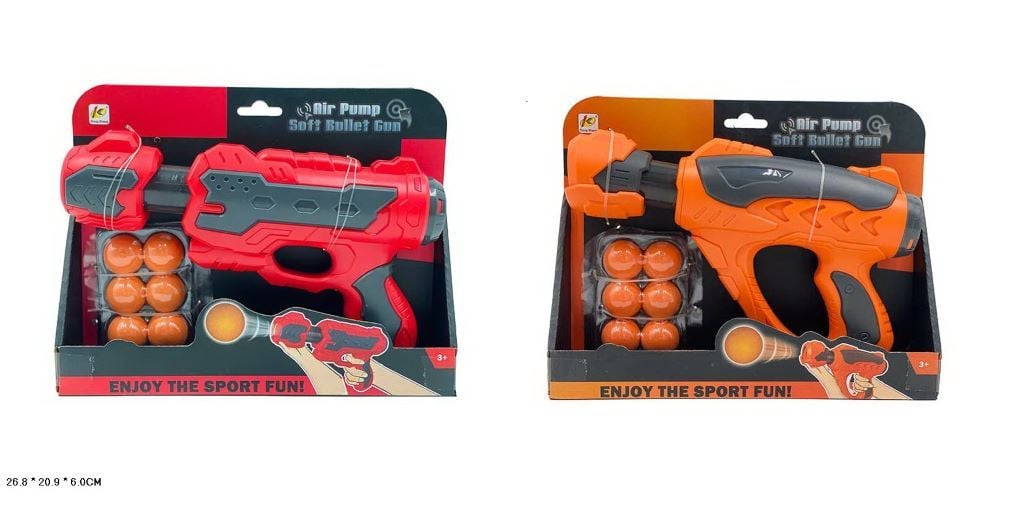 Автомат помповий паралон снаряди 6шт у коробці 27*21*6см 912/913 Китай