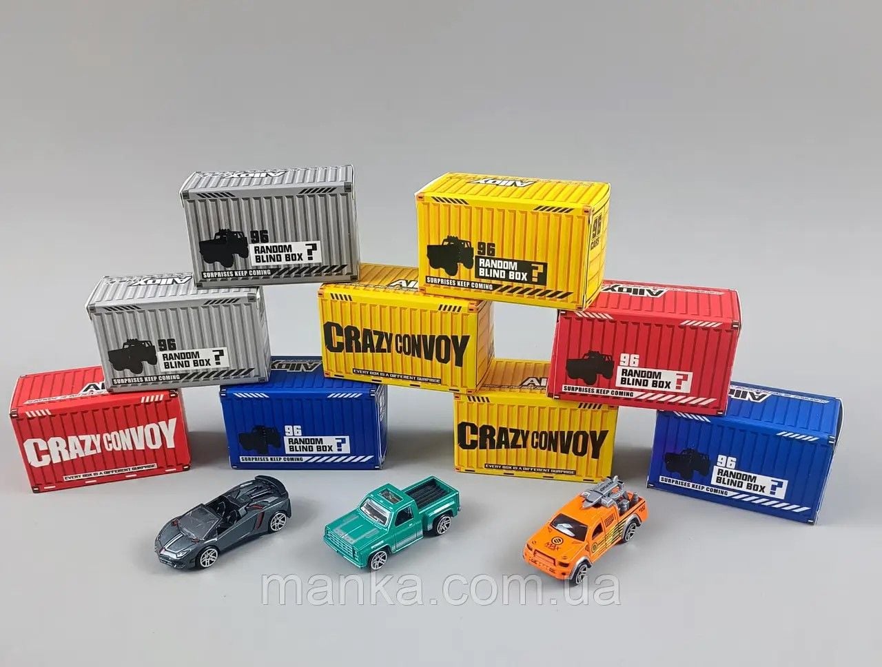 Машина метал 4 види коробка 8*4,5*4,5см 1шт MH-255 Китай