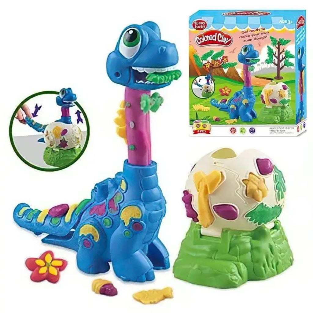 Тісто для ліпки Colored Clay Динозаври коробка 23*21*6,5см F012-9 К