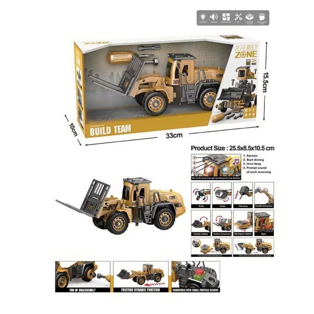 Спецтехніка з викруткою звук  світло інерція коробка 32*10*14см YW9102 F Китай